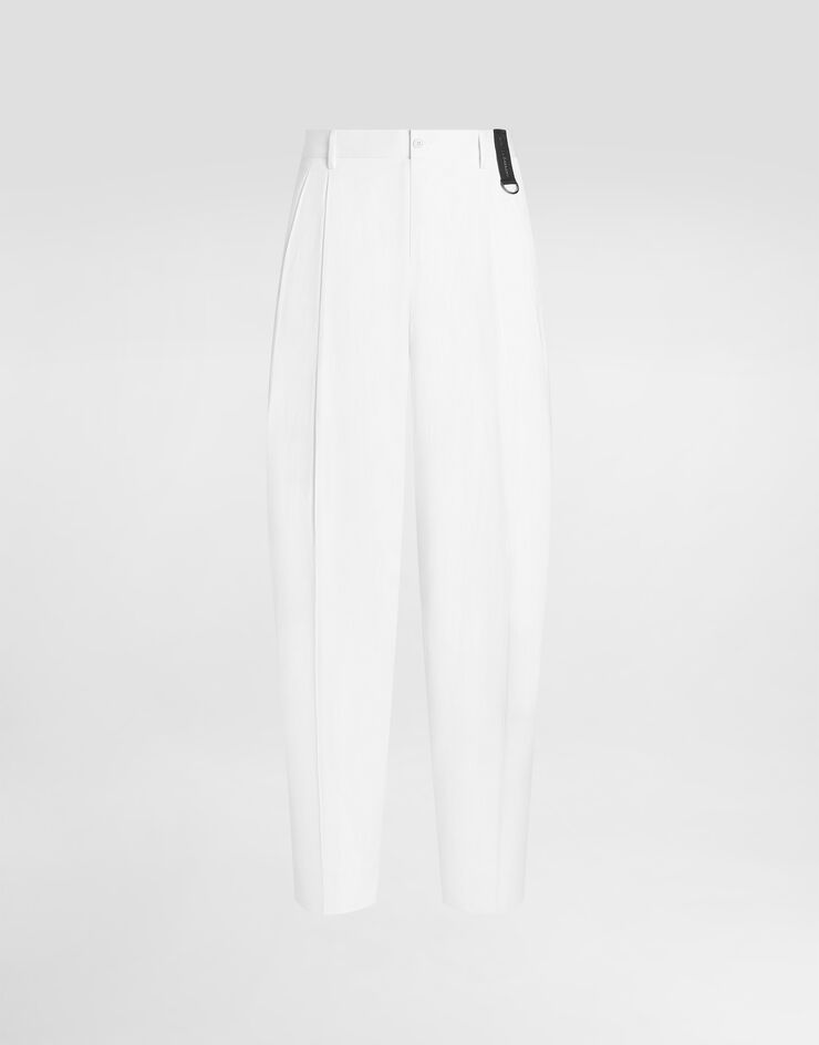 Dolce & Gabbana Pantalones en gabardina de algodón Dolce & Gabbana Pantalones en gabardina de algodón White GP10DTFUFJR