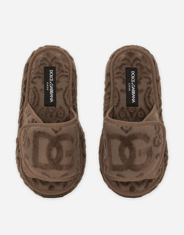 Dolce & Gabbana Terry Cotton Plateau Slippers Multicolor TCF011TCAGM