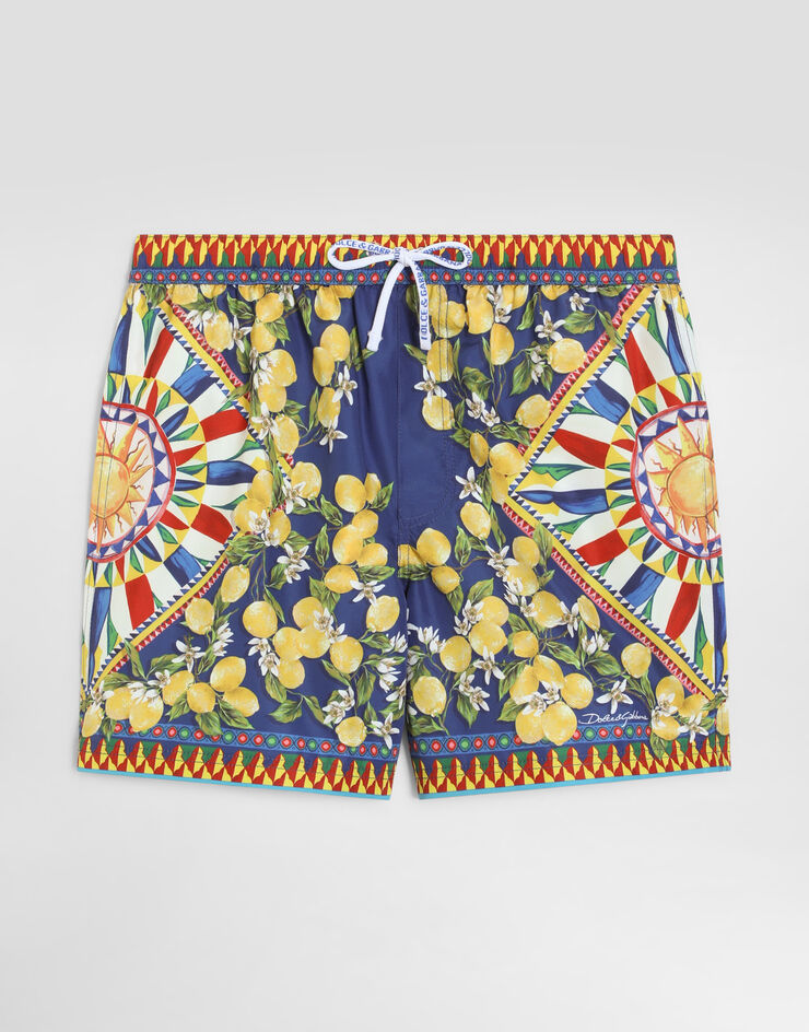 Dolce & Gabbana Carretto-print nylon swim boxer shorts Dolce & Gabbana Carretto-print nylon swim boxer shorts Multicolor L4J850ON0I0