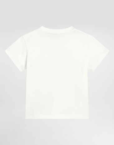 Dolce & Gabbana Jersey T-shirt with DG logo White L2JTITG7N9A