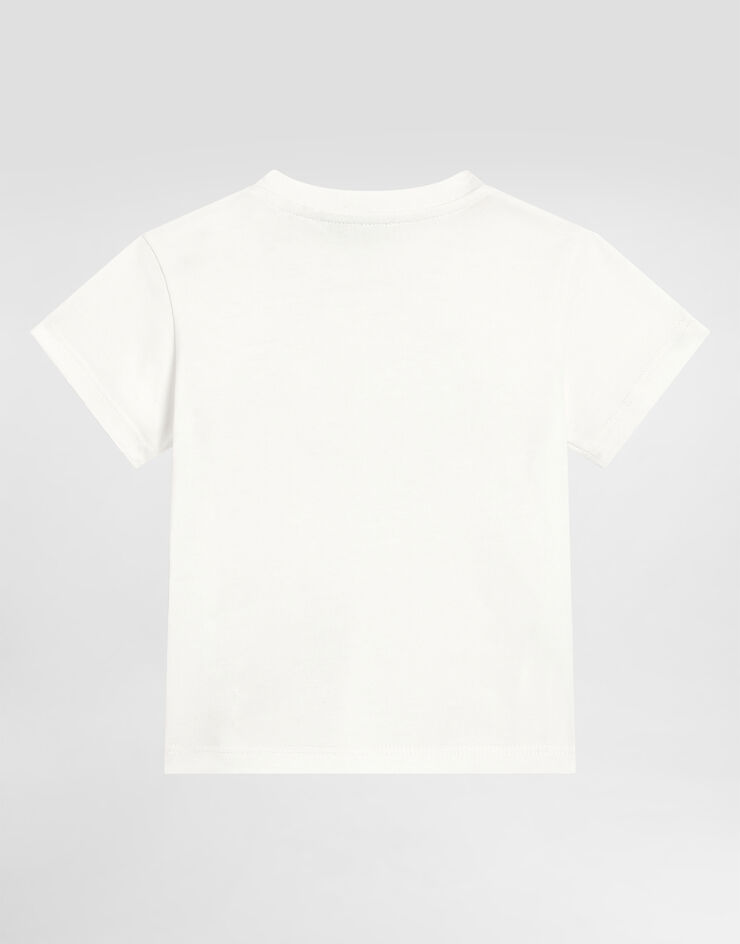 Dolce & Gabbana Jersey T-shirt with DG logo White L2JTITG7N9A