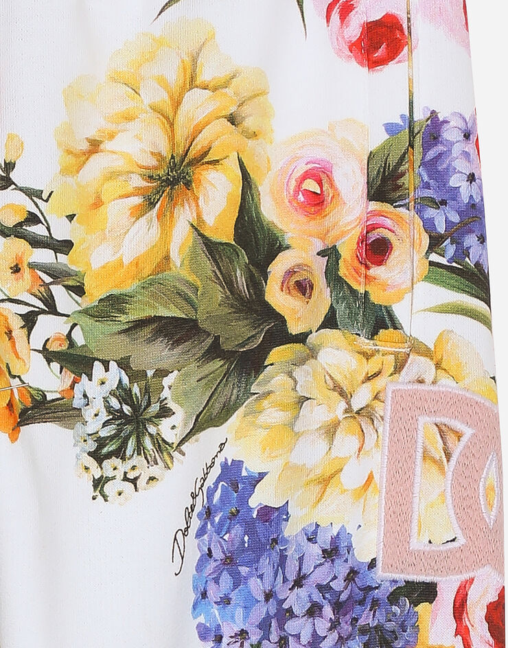 Dolce & Gabbana Jersey jogging pants with garden print Imprima L5JPB1HS7N4