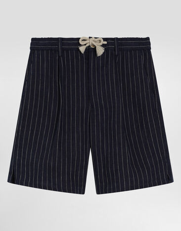 Dolce & Gabbana Striped fabric shorts Grey L4JPJPG7N2A