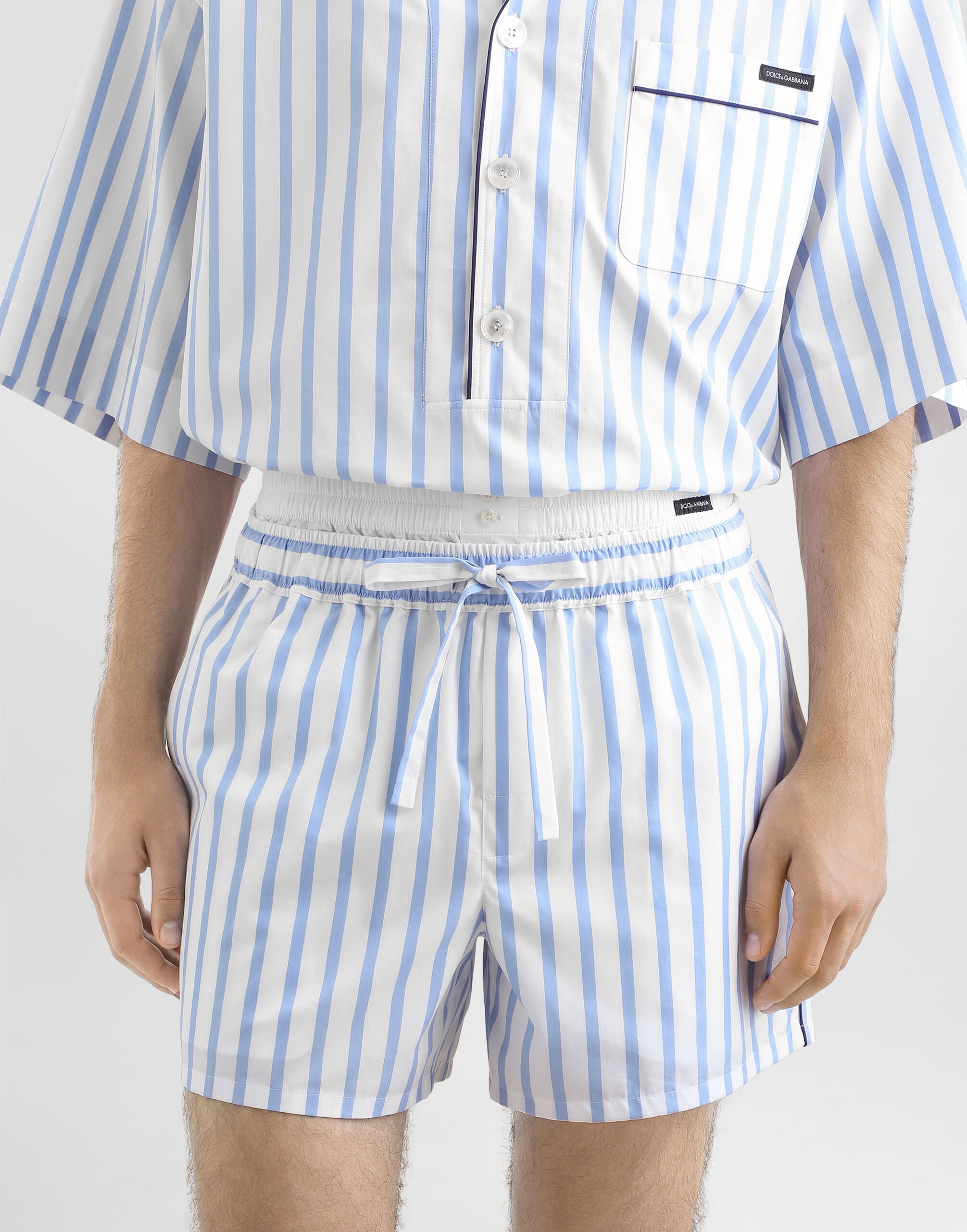 DOLCE & GABBANA ドルチェアンドガッバーナ ショート Striped poplin bermuda shorts in Multicolor for Men