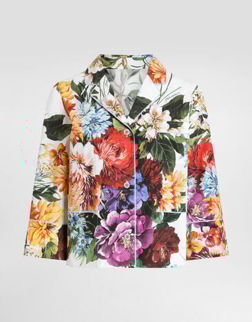 Dolce & Gabbana Flower-bouquet print poplin shirt Print F5T65THS5TR