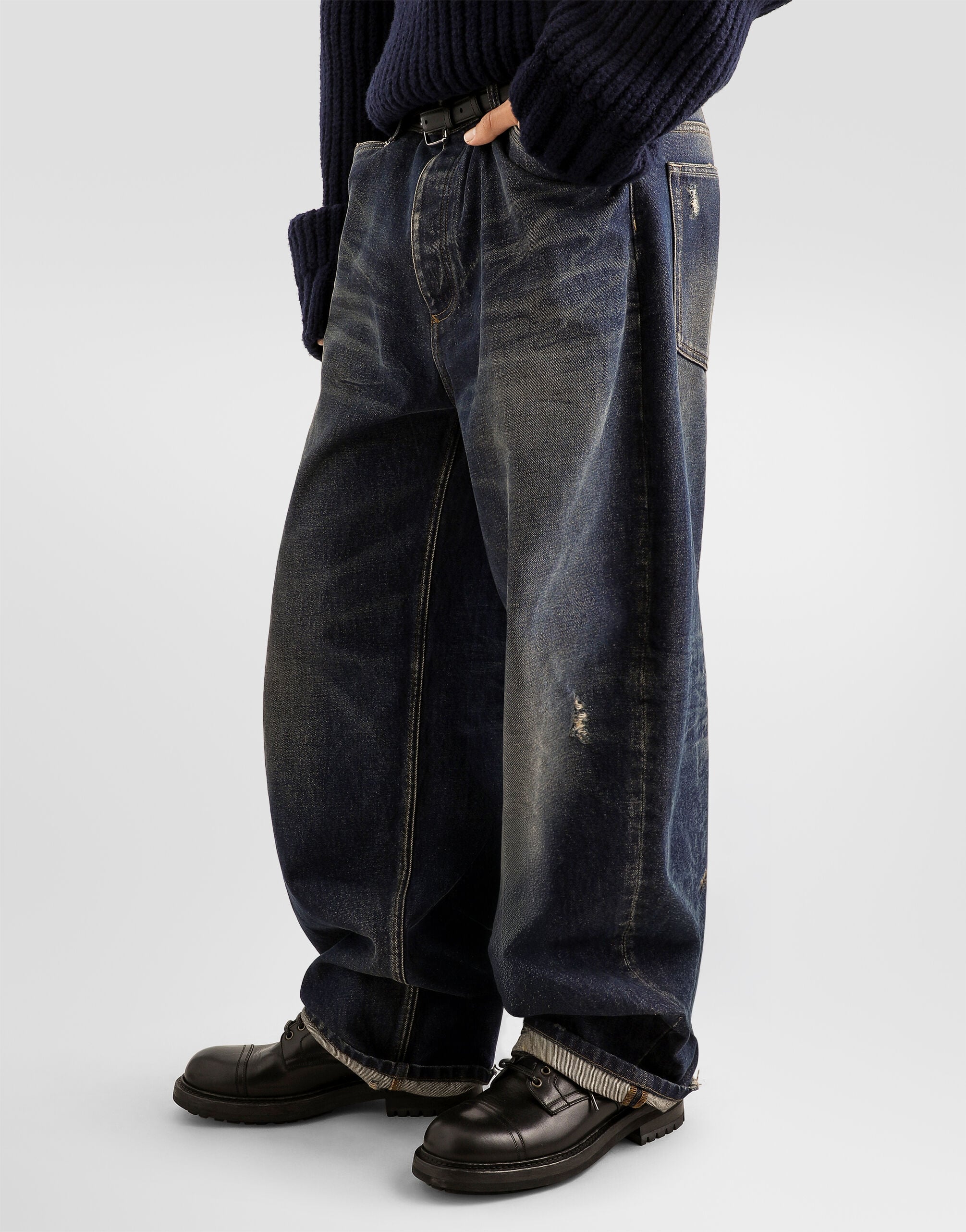 Denim trousers in Multicolor for Men | Dolce&Gabbana® US