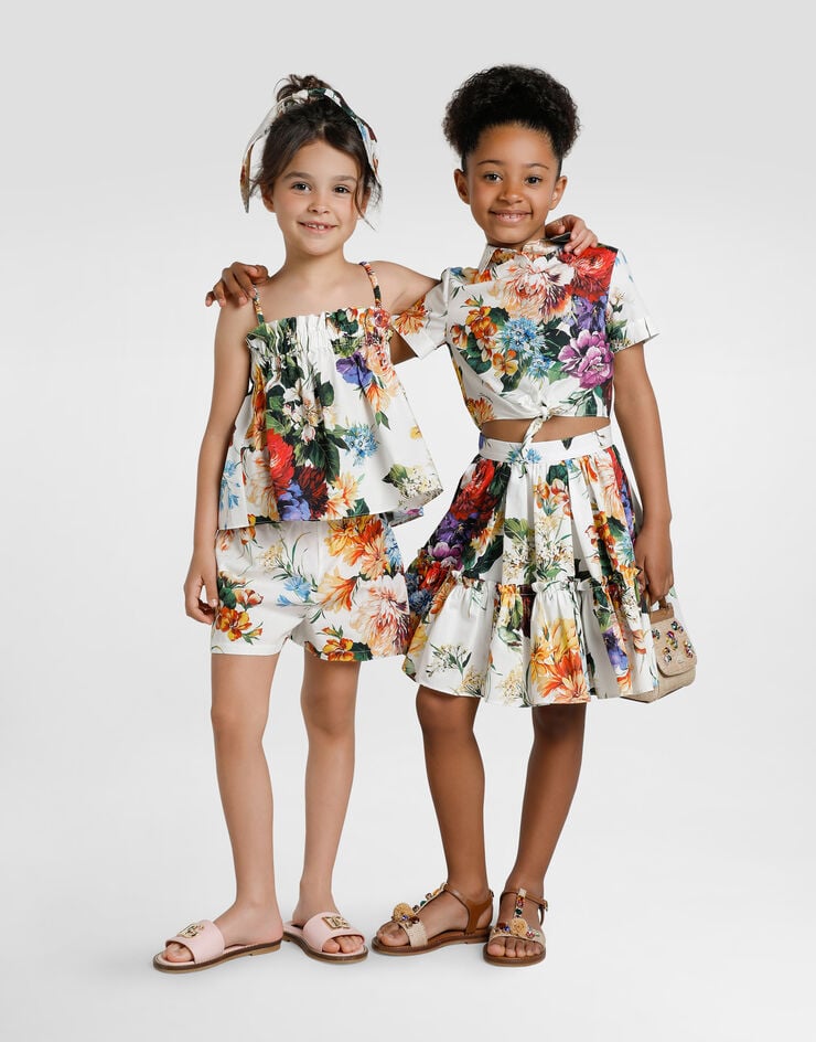 Dolce & Gabbana Flower-print poplin skirt Print L54I58HS5TV