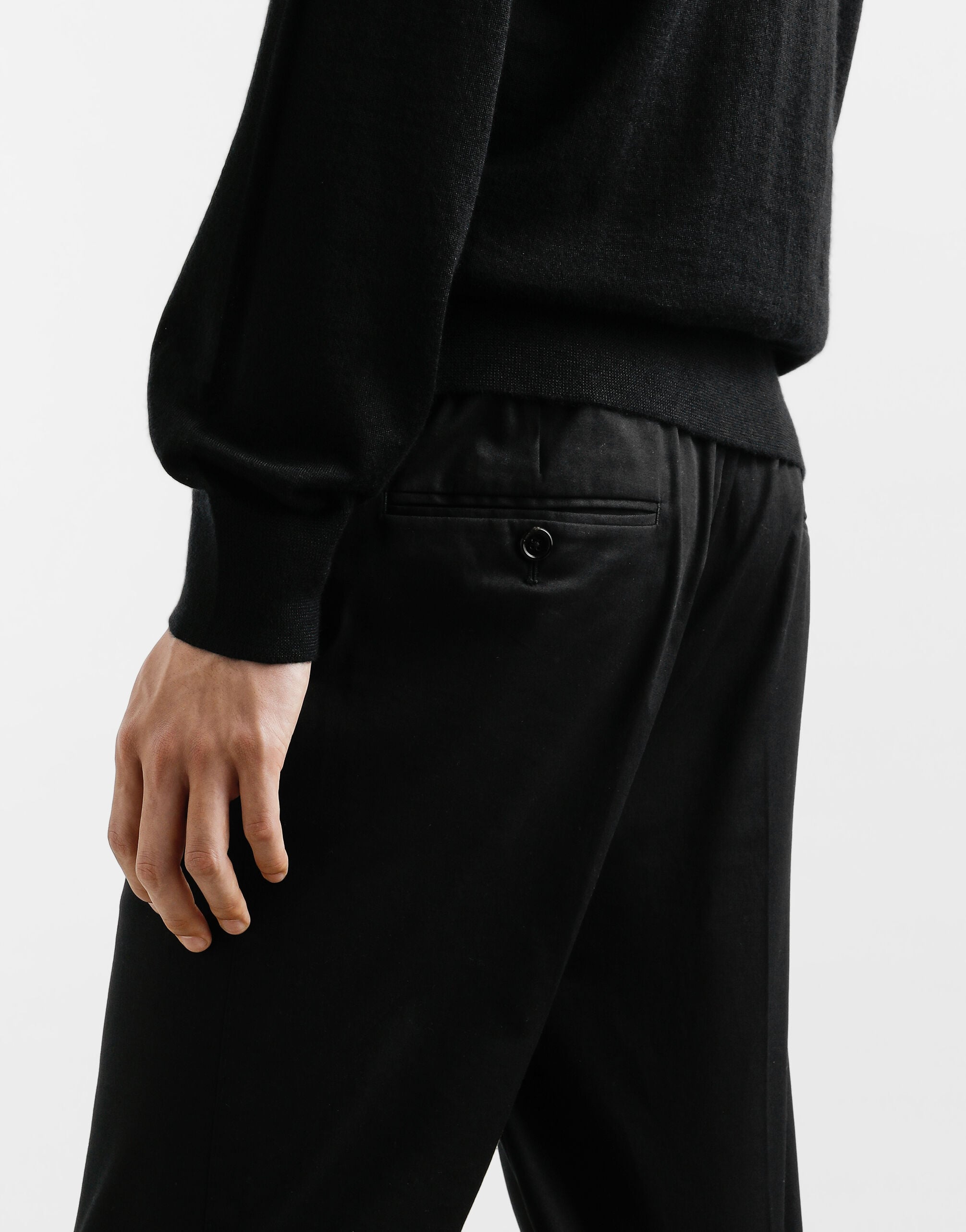 Tailored cotton pants in Black for Men | Dolce&Gabbana® US