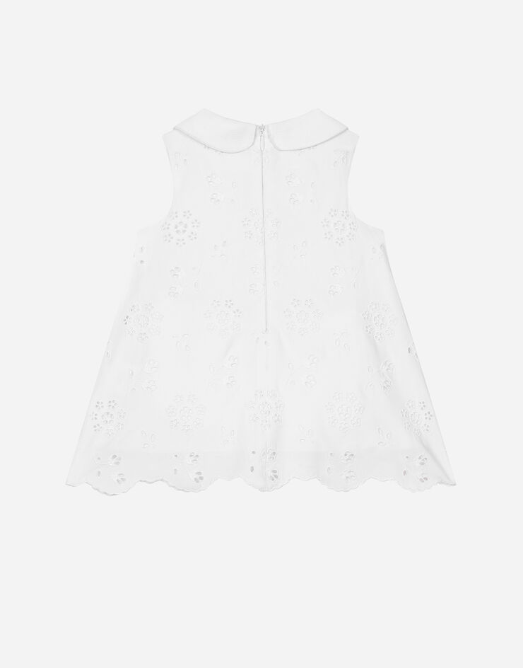 Dolce & Gabbana Abito in popeline e pizzo sangallo Bianco L23DY1FL5D2