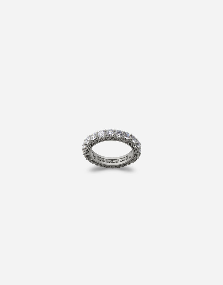 Dolce & Gabbana Sicily ring in white gold with diamonds White Gold WRKH2GWDIAW