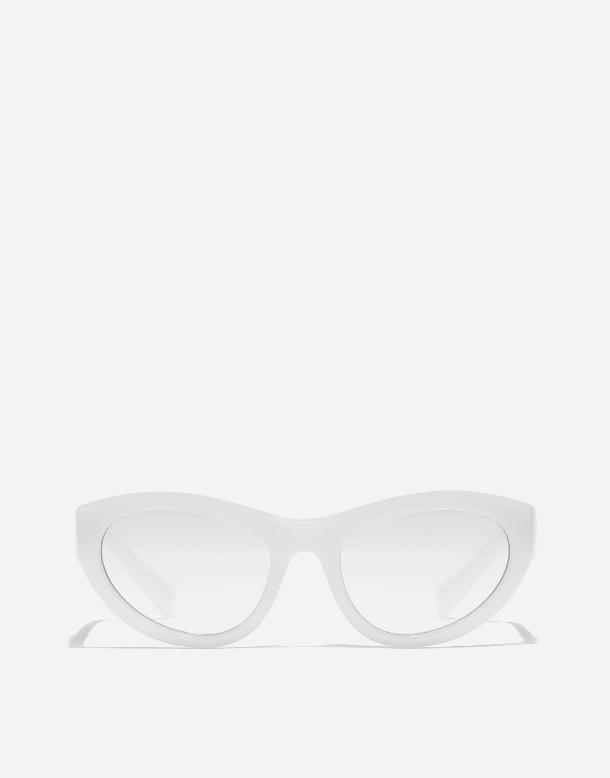Milky whiteのウィメンズ DG Crossed サングラス | Dolce&Gabbana®