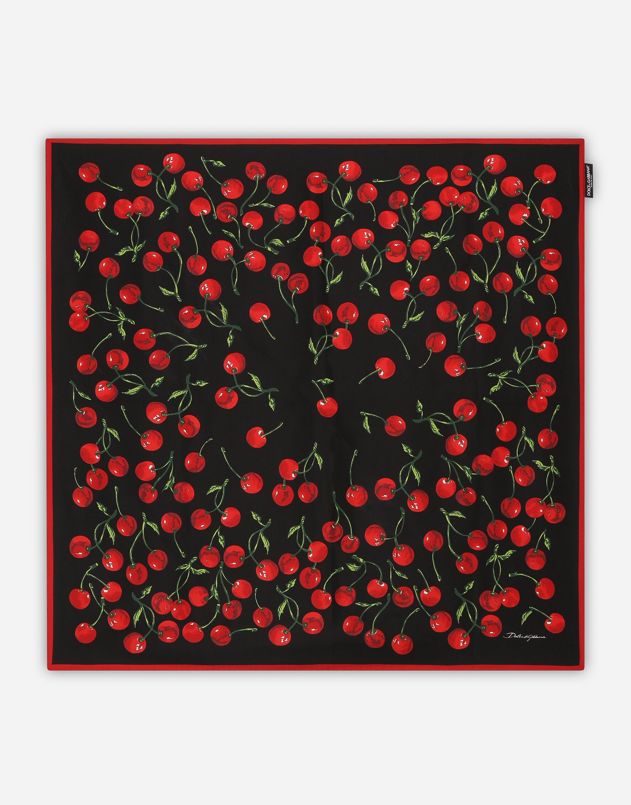 Dolce&Gabbana Cherry-print twill scarf (90x90) Multicolor FS182AGDBI4
