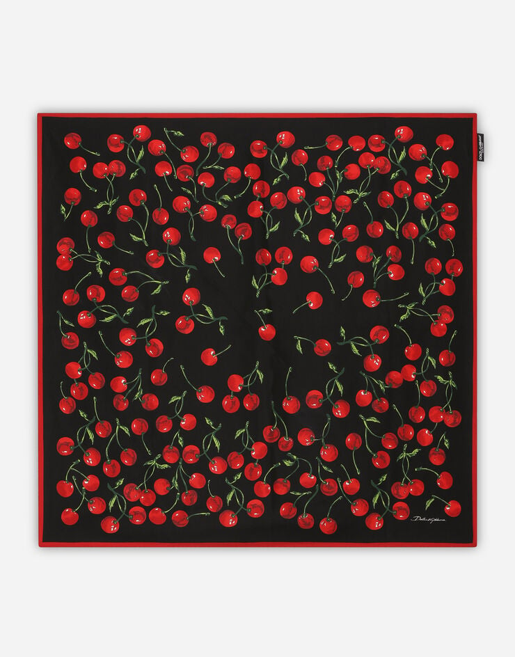 Dolce&Gabbana Cherry-print twill scarf (90x90) Multicolor FN090RGDBI2