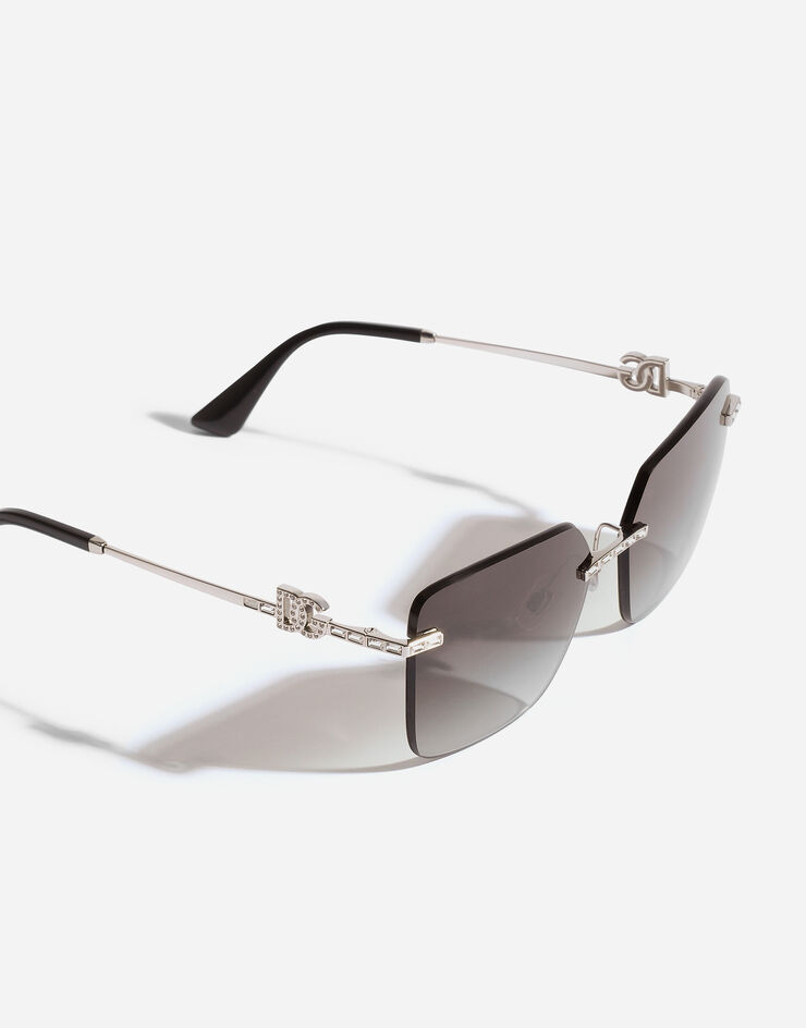 Dolce & Gabbana DG Crystals Sunglasses Dolce & Gabbana DG Crystals Sunglasses Silver VG2332VM58G