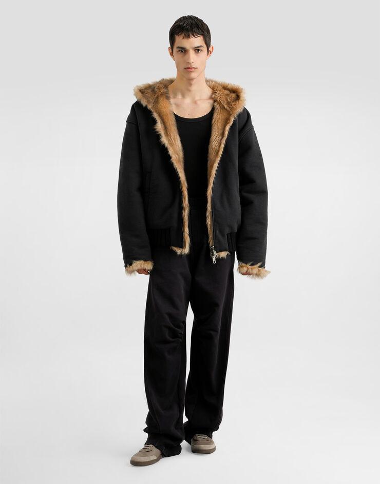 Dolce & Gabbana Reversible hooded sweatshirt Black G9BTXZG7PLJ