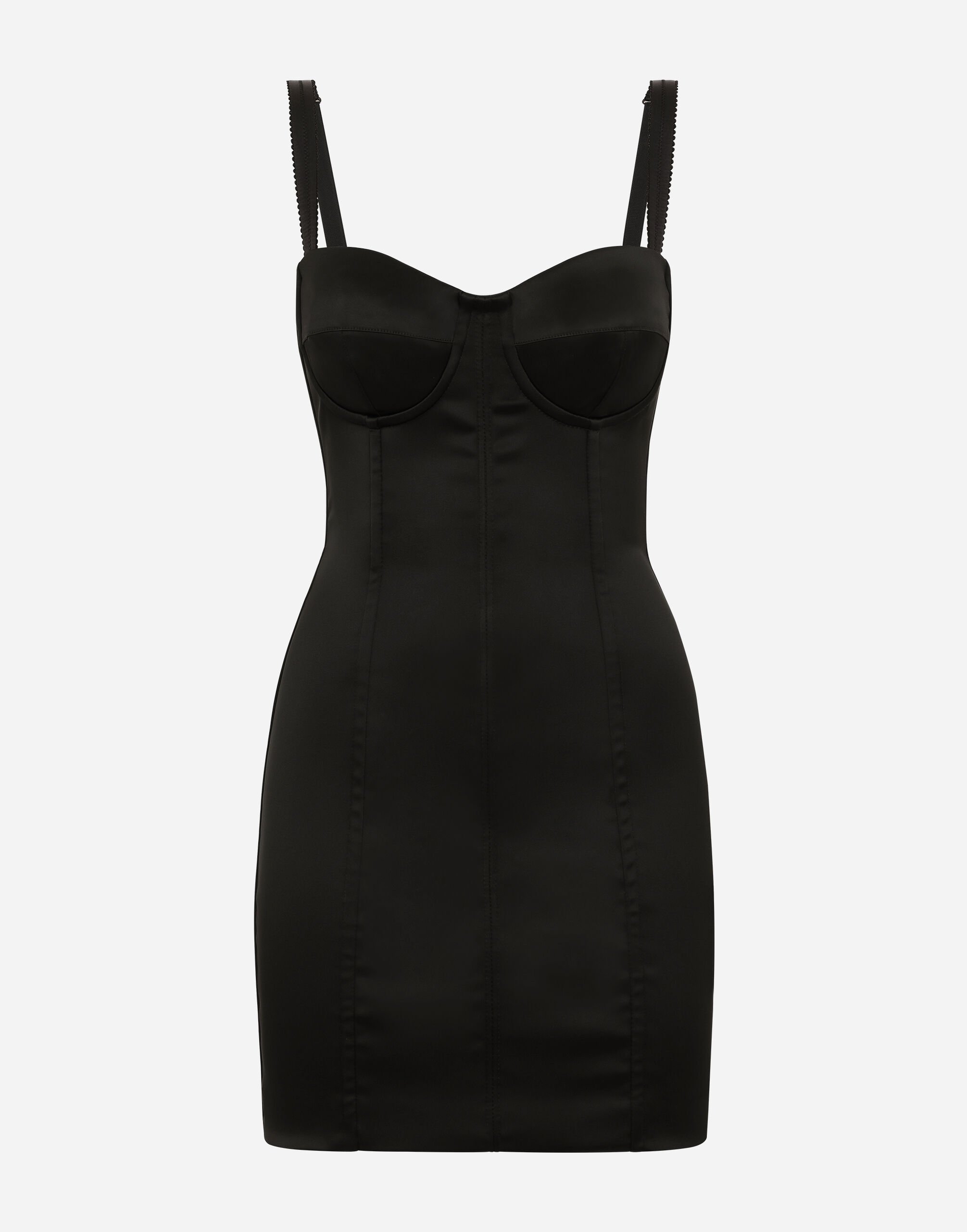 Dolce & Gabbana Satin corset minidress Black BB6711AV893
