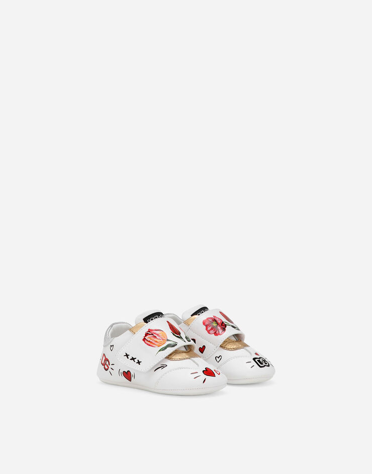 Dolce & Gabbana Sneakers basses en cuir d’agneau imprimé Multicolore DK0109AK477