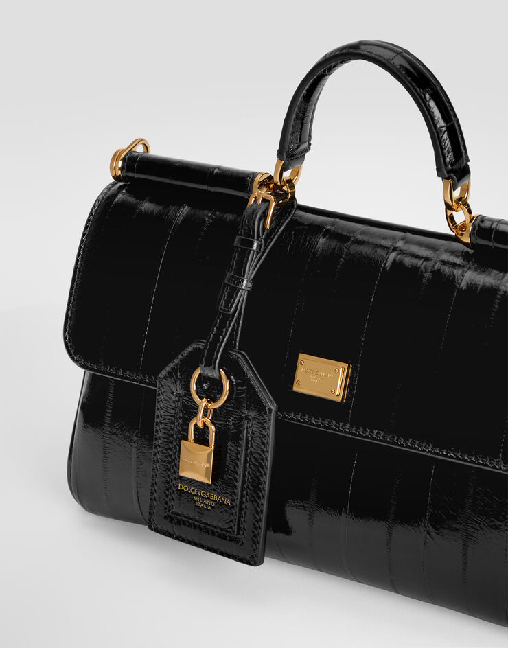 Dolce & Gabbana 핸드백 My Sicily 미디엄 뱀장어 가죽 소재 Dolce & Gabbana 핸드백 My Sicily 미디엄 뱀장어 가죽 소재 블랙 BB7782B8291