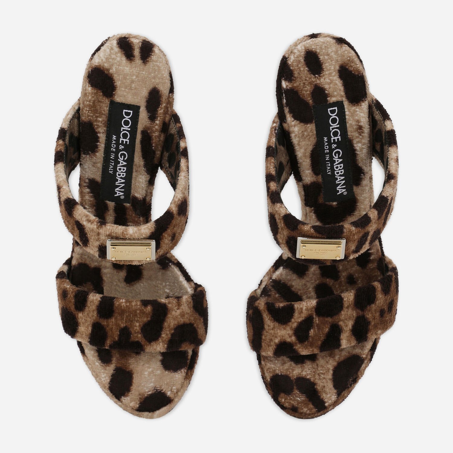for terrycloth Animal in US KIM Leopard-print DOLCE&GABBANA | Dolce&Gabbana® sandals Print