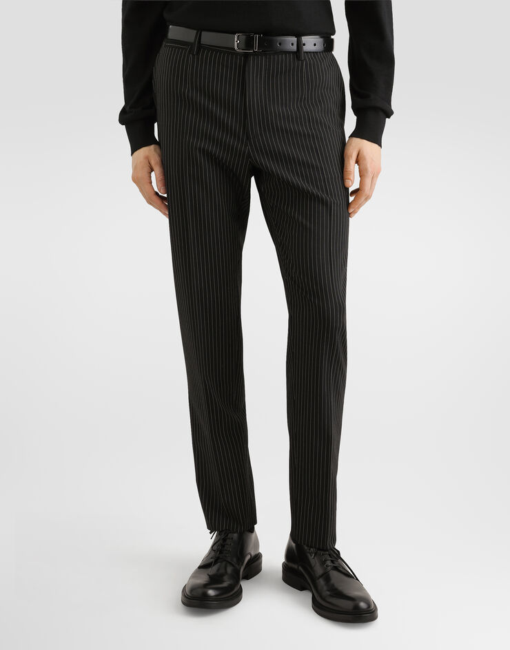 Dolce & Gabbana Pantalon en laine à rayures tennis Dolce & Gabbana Pantalon en laine à rayures tennis GY6FETFRBDQ