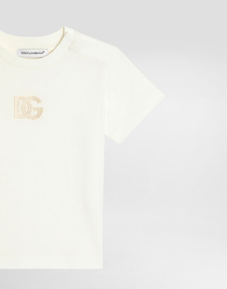 Dolce & Gabbana Jersey t-shirt with DG embroidery White L1JT7WG7PSW