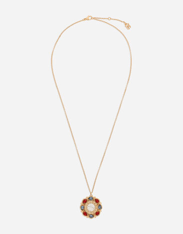 Dolce & Gabbana Collar de strass floral Dorado WNQ5S1W1111