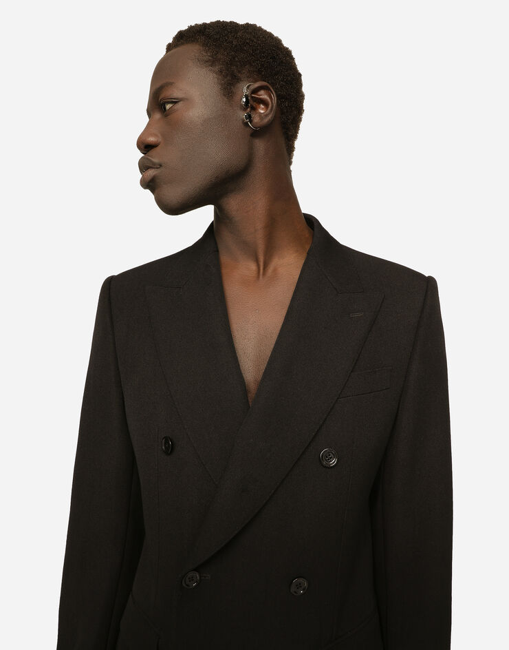 Dolce&Gabbana Single ear cuff with rhinestones and DG logo Multicolore WEP7S4W1111