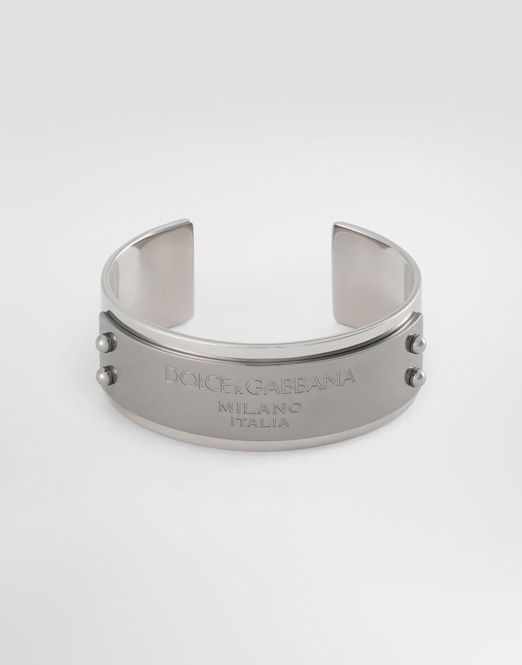 Dolce&Gabbana Rigid bracelet with Dolce&Gabbana logo Dolce&Gabbana Rigid bracelet with Dolce&Gabbana logo Silver WBP1T2W1111