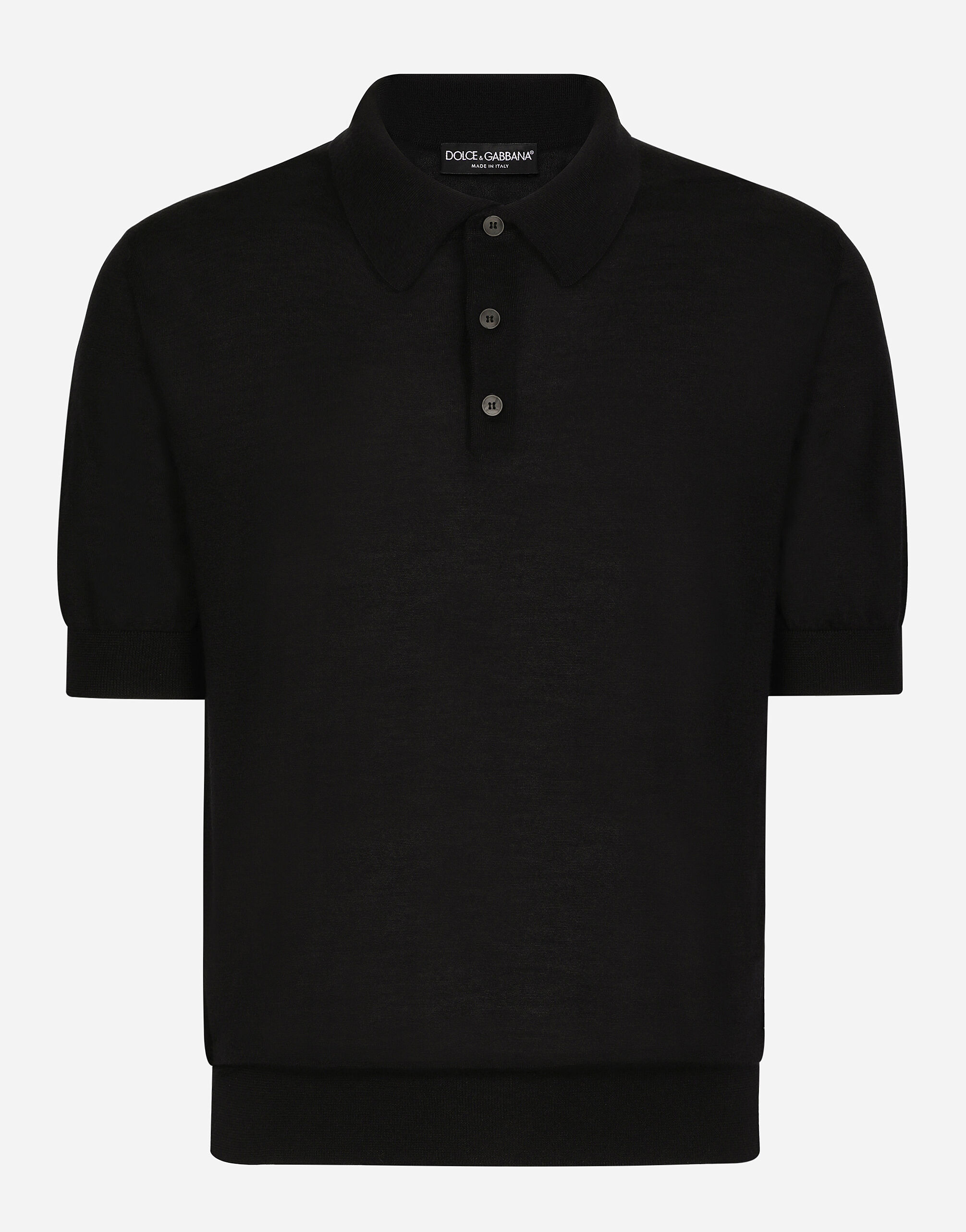 Dolce & Gabbana Extra-fine cashmere polo-shirt Multicolor GXX14ZJCVQ9