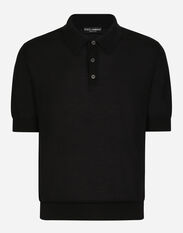 Dolce & Gabbana Extra-fine cashmere polo-shirt Black GXX36TJCVS6
