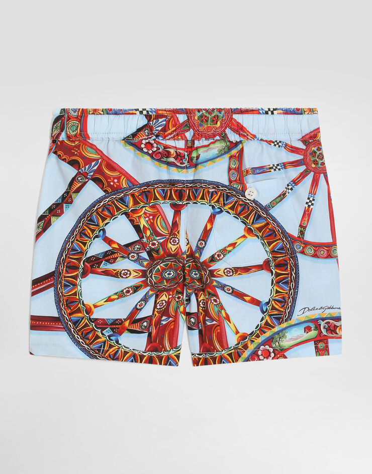Dolce & Gabbana Carretto-print poplin bermuda shorts Multicolor L14Q26HS5VV