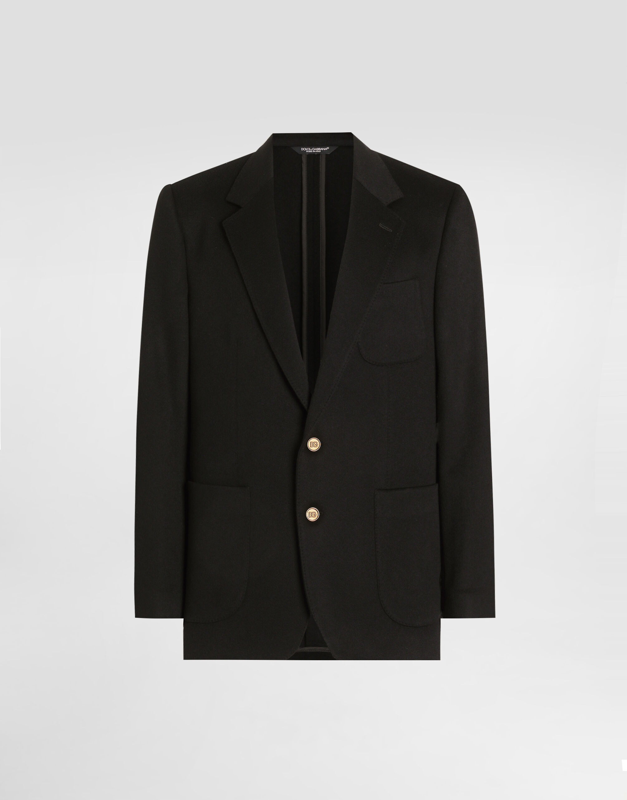 Blackのメンズ Single-breasted portofino cashmere jacket