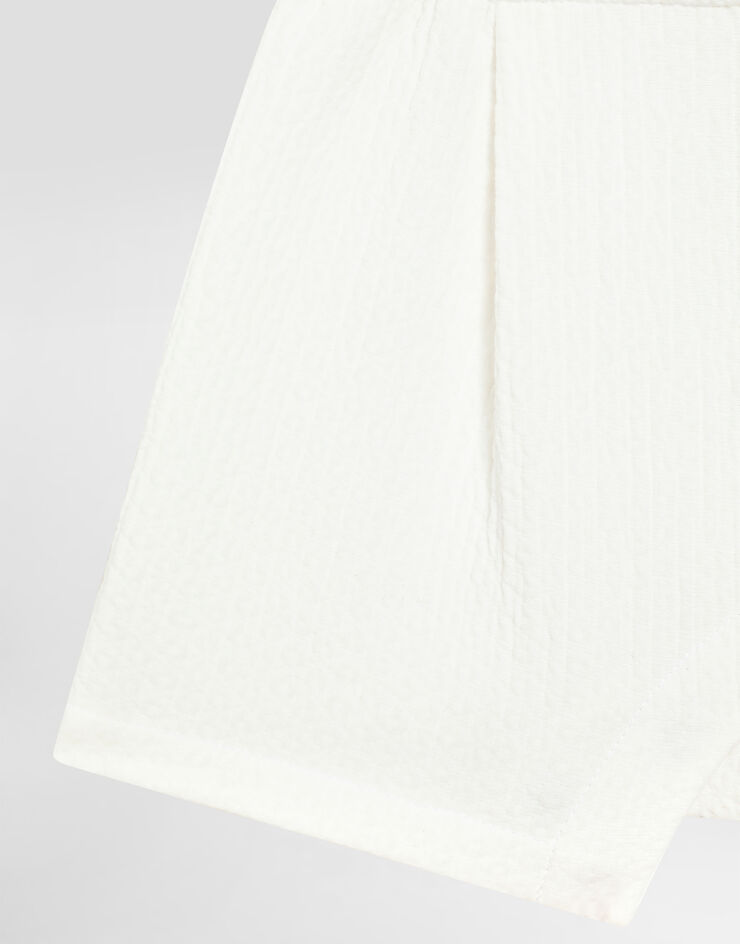 Dolce & Gabbana Interlock and piqué romper suit with diamond stitch detailing White L11O90G7N3H