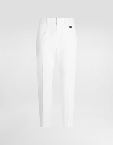 Dolce & Gabbana Tailored cotton pants White GP0K3TFUFL3