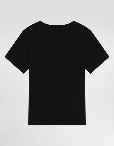 Dolce & Gabbana Jersey T-shirt with patch Black L4JTHUG7O6O