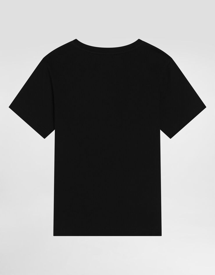 Dolce & Gabbana Jersey T-shirt with patch Black L4JTHUG7O6O