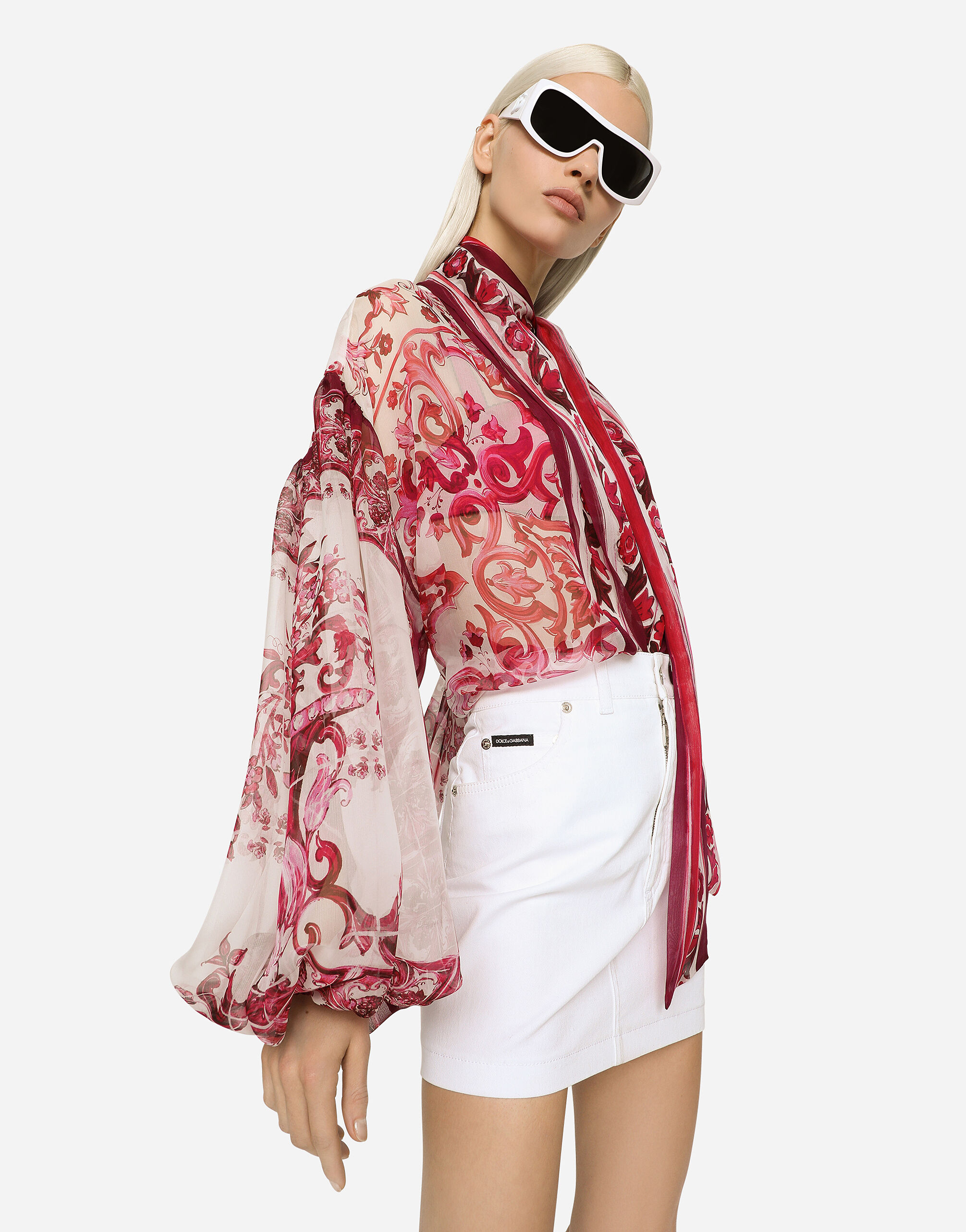 Dolce&Gabbana 赤バッグに Mini Skirts F4CJGTFU2L8F0473 関送無 Dolce & Gabbana leopard-print Mini Skirt | Red | FARFETCH