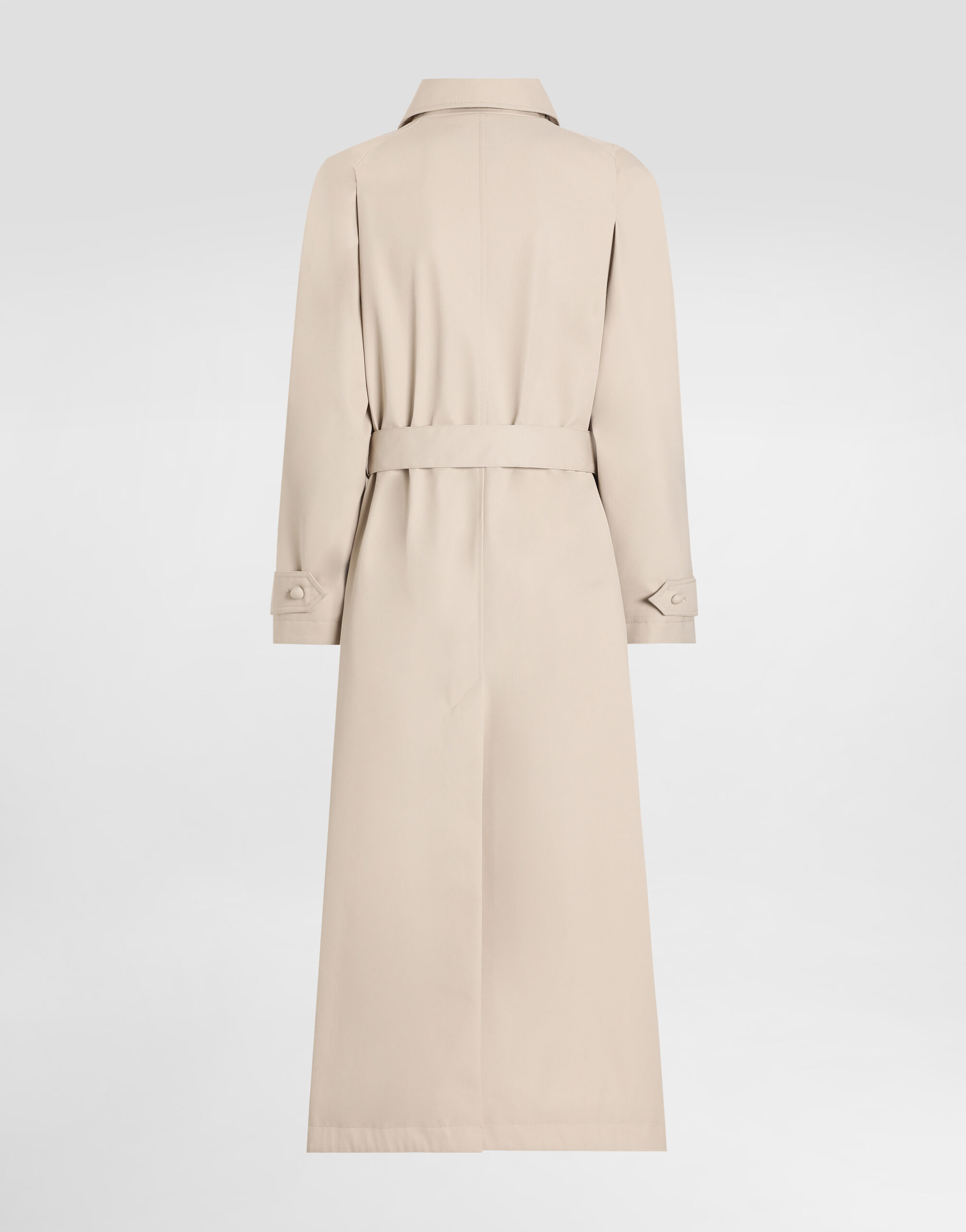 Cotton drill trench coat in Beige for Women | Dolce&Gabbana®