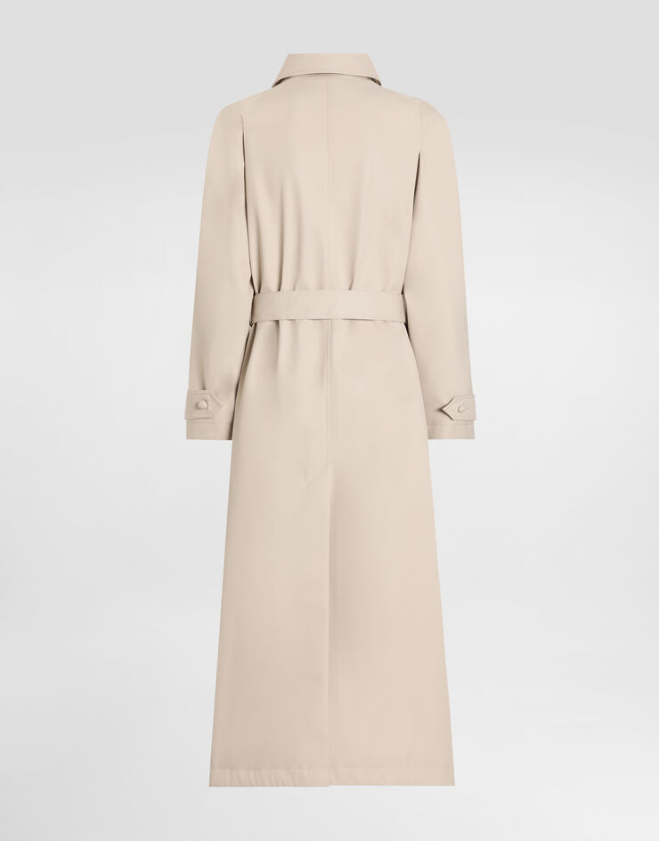 Dolce & Gabbana Gabardina de dril de algodón Beige F0W3STHUMVM