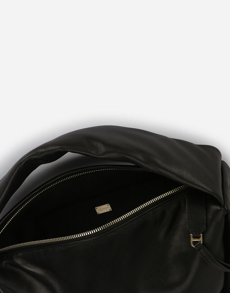 Dolce & Gabbana Nappa leather Soft bag with branded tag Black BB7321AF984