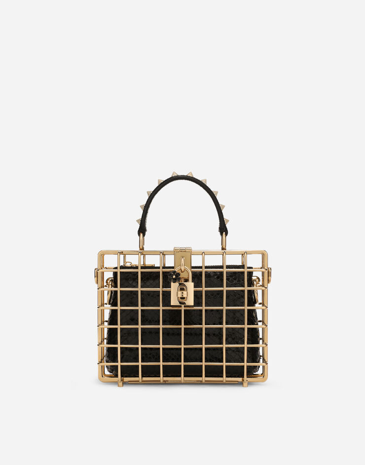 Dolce & Gabbana 메탈 & 에어즈 가죽 돌체 박스 백 멀티 컬러 BB5970A8N11