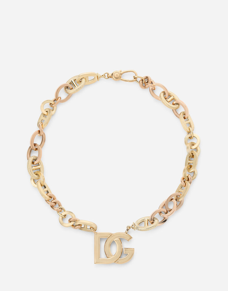 Dolce & Gabbana Ожерелье Logo из красного и желтого золота 18 карат Желтое Золото WNMY7GWYE01