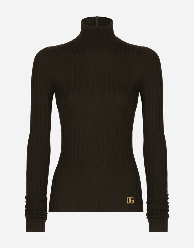 Dolce & Gabbana 羊绒高领针织衫 棕 FXL73TJCVJ7