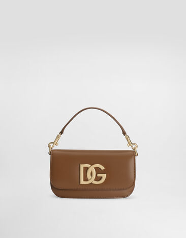 Dolce & Gabbana Bolso de hombro 3.5 en piel de becerro lisa Dolce & Gabbana Bolso de hombro 3.5 en piel de becerro lisa Marrón BB7603AW576