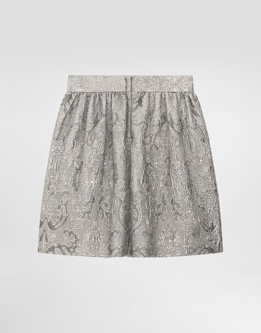 Dolce & Gabbana Lamé jacquard skirt Silver L55I77HJMQW