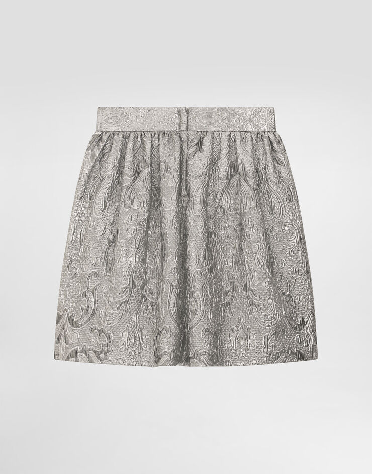 Dolce & Gabbana Falda de tejido jacquard lamé Dolce & Gabbana Falda de tejido jacquard lamé Silver L55I77HJMQW