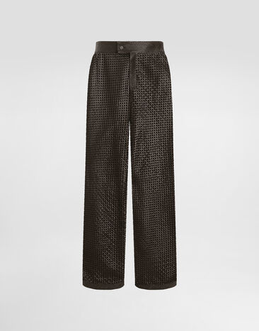 Dolce & Gabbana Flared woven nappa leather pants Multicolor GP10DTFUFNV