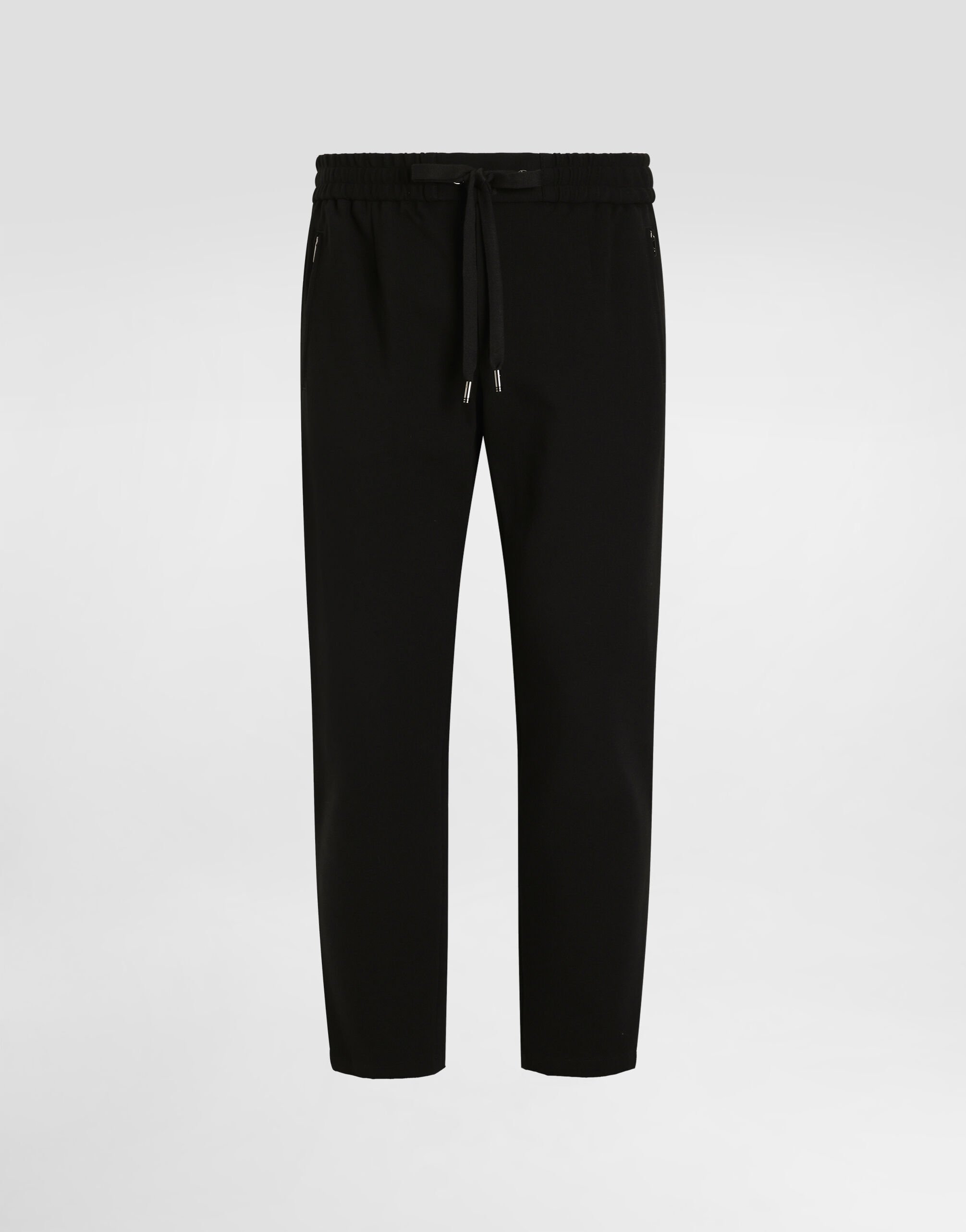 Dolce & Gabbana Jersey jogging pants with DG patch Black G9ZU0ZG7K4P