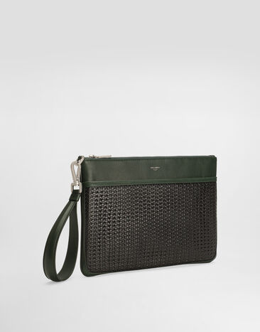 Dolce & Gabbana Plongé woven calfskin necessaire Multicolor BP3294AN419