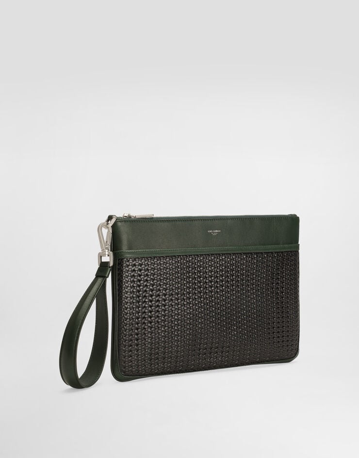 Dolce & Gabbana Plongé woven calfskin necessaire Multicolor BP3294AN419